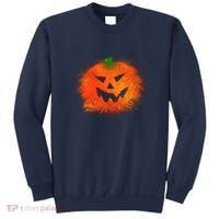 Halloween Airbrush Paint Splatter Jackolantern Pumpkin Sweatshirt thumb 0