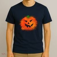 Halloween Airbrush Paint Splatter Jackolantern Pumpkin T-Shirt thumb 3