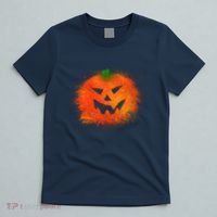 Halloween Airbrush Paint Splatter Jackolantern Pumpkin T-Shirt thumb 5