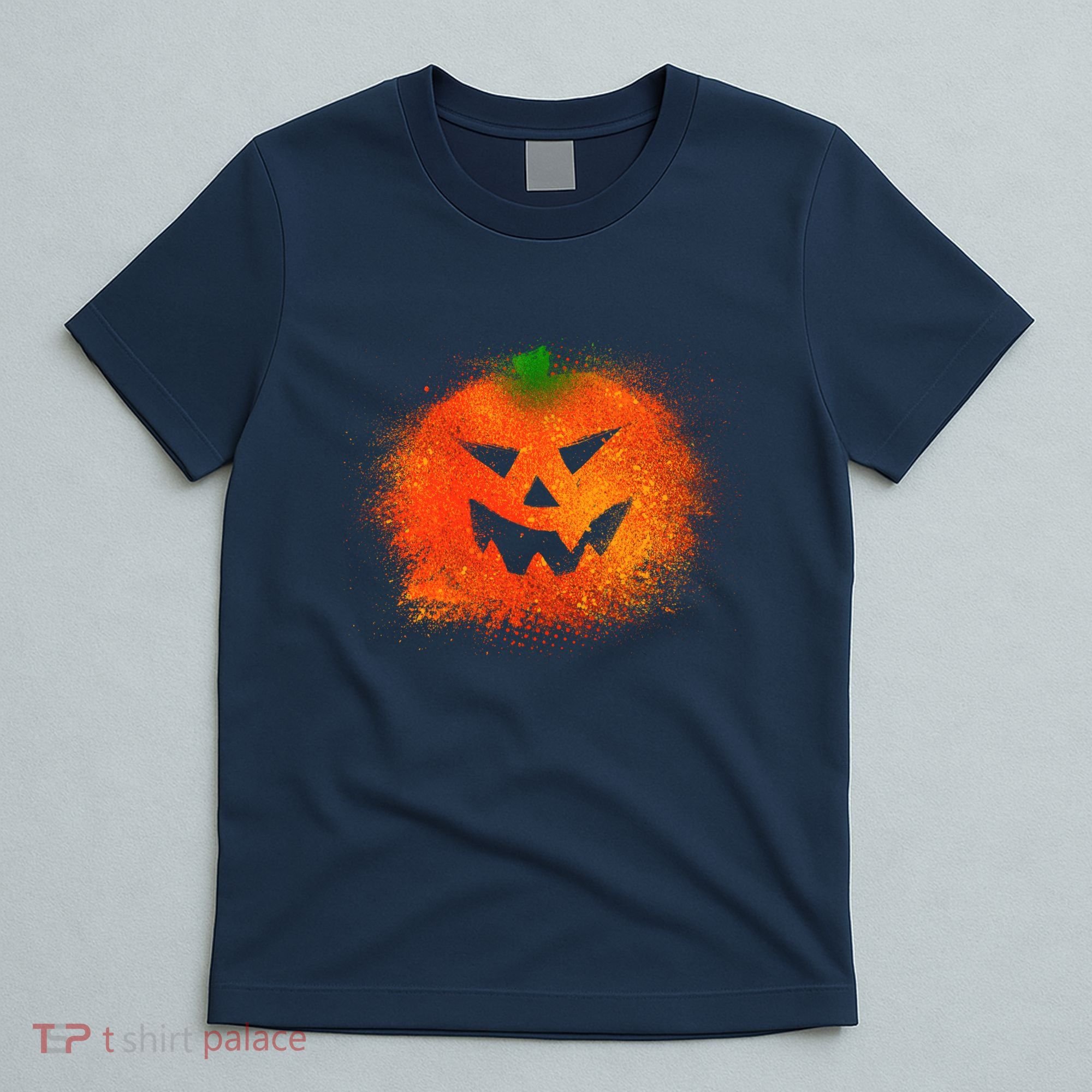 Halloween Airbrush Paint Splatter Jackolantern Pumpkin T-Shirt