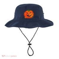 Halloween Airbrush Paint Splatter Jackolantern Pumpkin Bucket Hat thumb 0