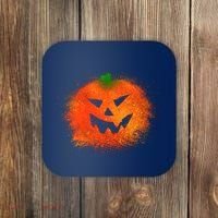 Halloween Airbrush Paint Splatter Jackolantern Pumpkin Coaster thumb 0