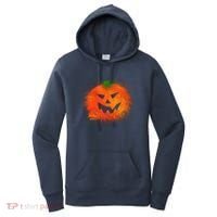 Halloween Airbrush Paint Splatter Jackolantern Pumpkin Women's Hoodie thumb 0