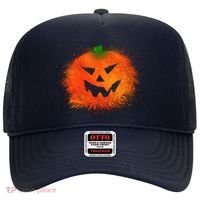Halloween Airbrush Paint Splatter Jackolantern Pumpkin Hat thumb 0