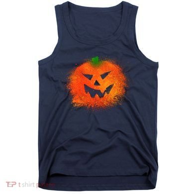 Halloween Airbrush Paint Splatter Jackolantern Pumpkin Tank Top