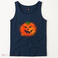 Halloween Airbrush Paint Splatter Jackolantern Pumpkin Tank Top thumb 2