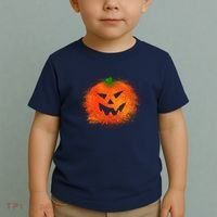 Halloween Airbrush Paint Splatter Jackolantern Pumpkin Toddler T-Shirt thumb 2