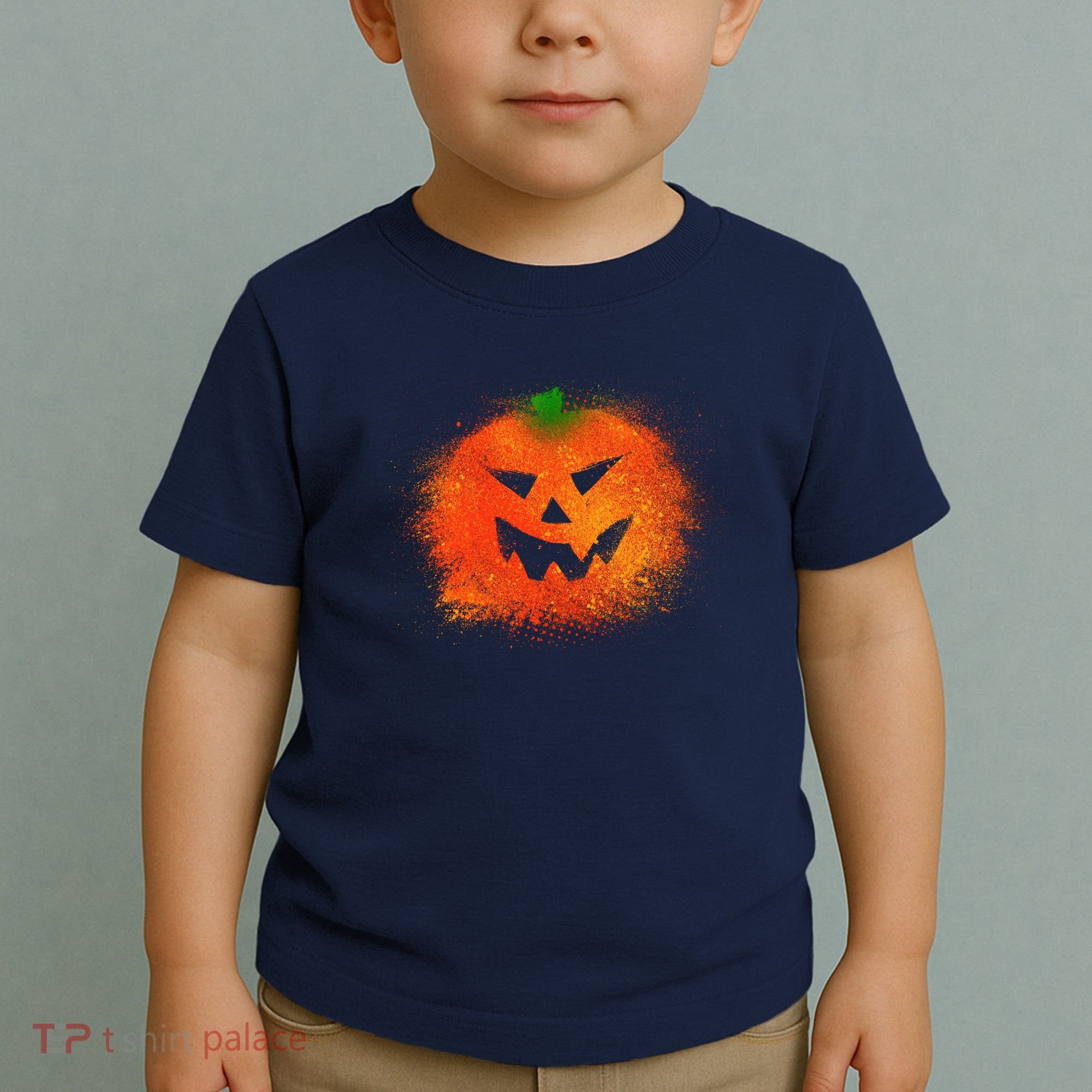 Halloween Airbrush Paint Splatter Jackolantern Pumpkin Toddler T-Shirt