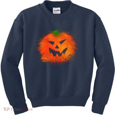 Halloween Airbrush Paint Splatter Jackolantern Pumpkin Kids Sweatshirt