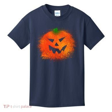 Halloween Airbrush Paint Splatter Jackolantern Pumpkin Kids T-Shirt