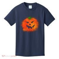 Halloween Airbrush Paint Splatter Jackolantern Pumpkin Kids T-Shirt thumb 0