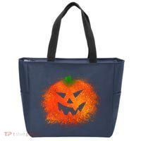Halloween Airbrush Paint Splatter Jackolantern Pumpkin Tote Bag thumb 0
