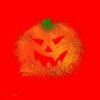 Halloween Airbrush Paint Splatter Jackolantern Pumpkin Santa Hat thumb 1