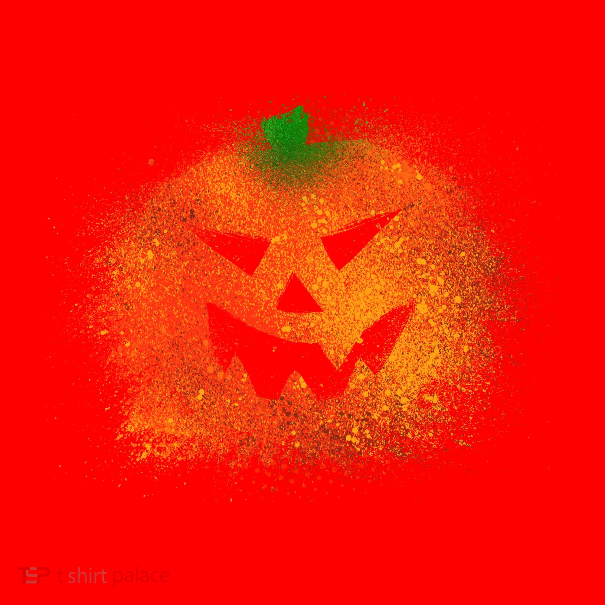 Halloween Airbrush Paint Splatter Jackolantern Pumpkin Santa Hat