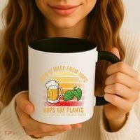Hops Are Plants Beer Therefore Salad & Water Coffee Mug thumb 3