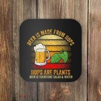 Hops Are Plants Beer Therefore Salad & Water Coaster thumb 0