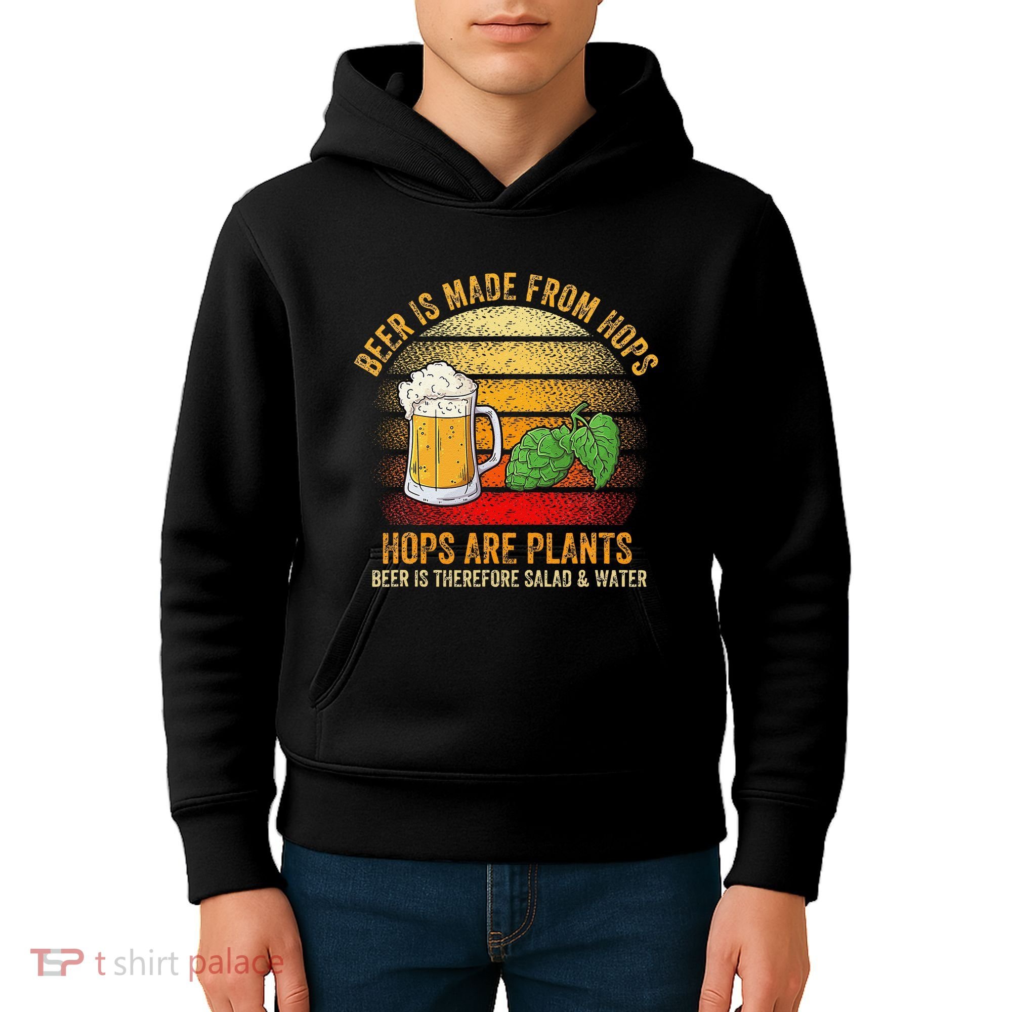 Hops Are Plants Beer Therefore Salad & Water Kids Hoodie