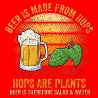 Hops Are Plants Beer Therefore Salad & Water Santa Hat thumb 1