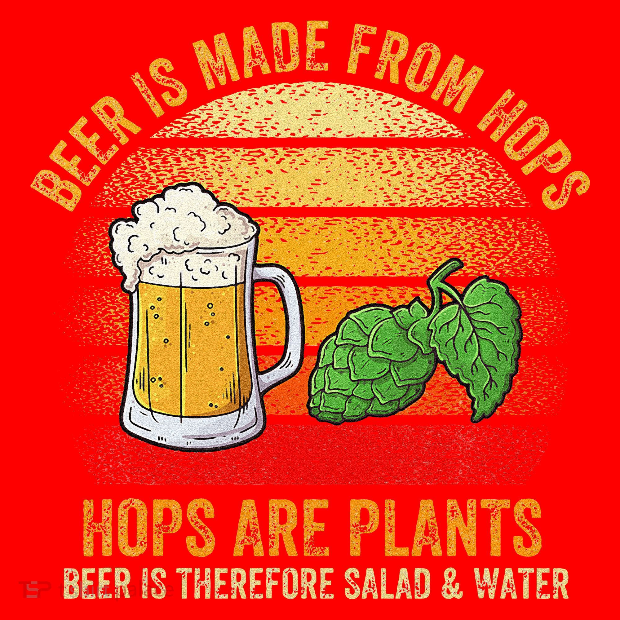 Hops Are Plants Beer Therefore Salad & Water Santa Hat