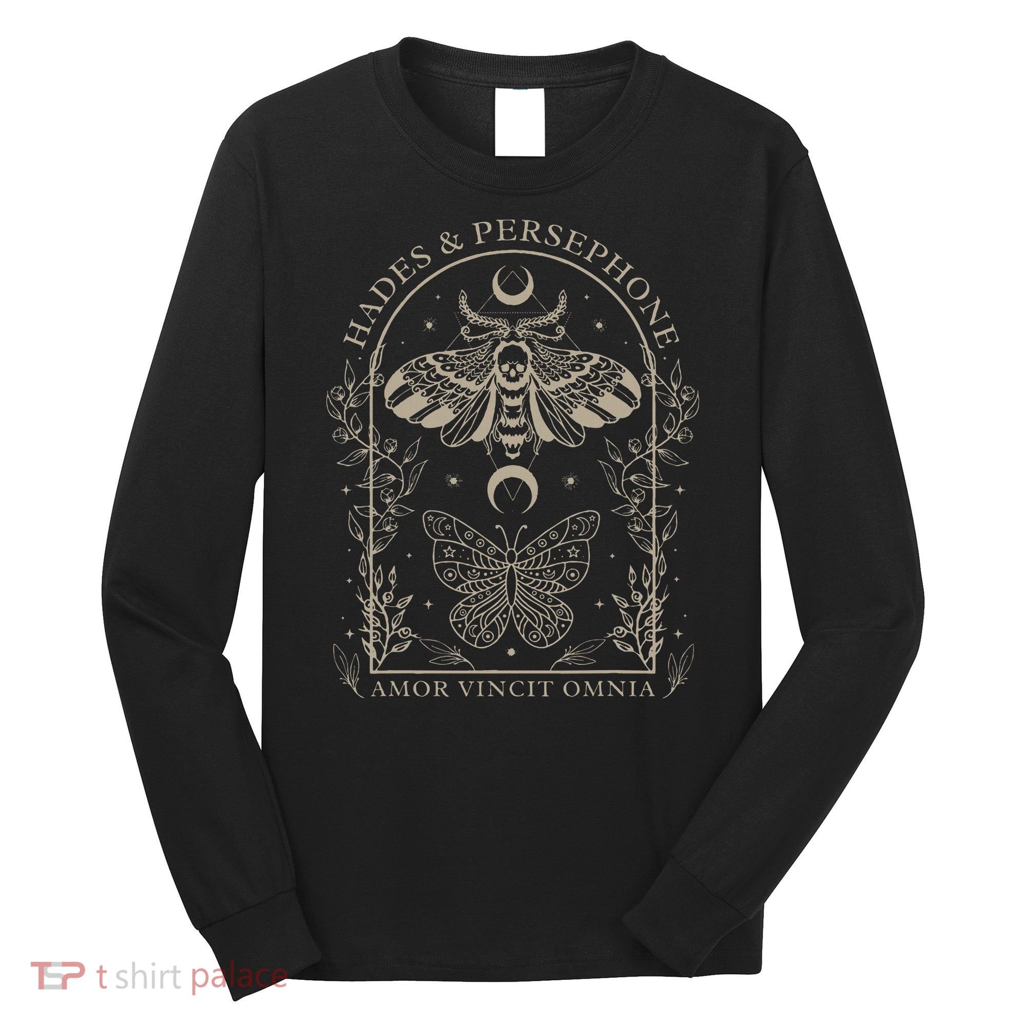 Hades And Persephone Moth And Butterfly Mythology Long Sleeve Shirt