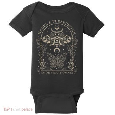 Hades And Persephone Moth And Butterfly Mythology Baby Bodysuit