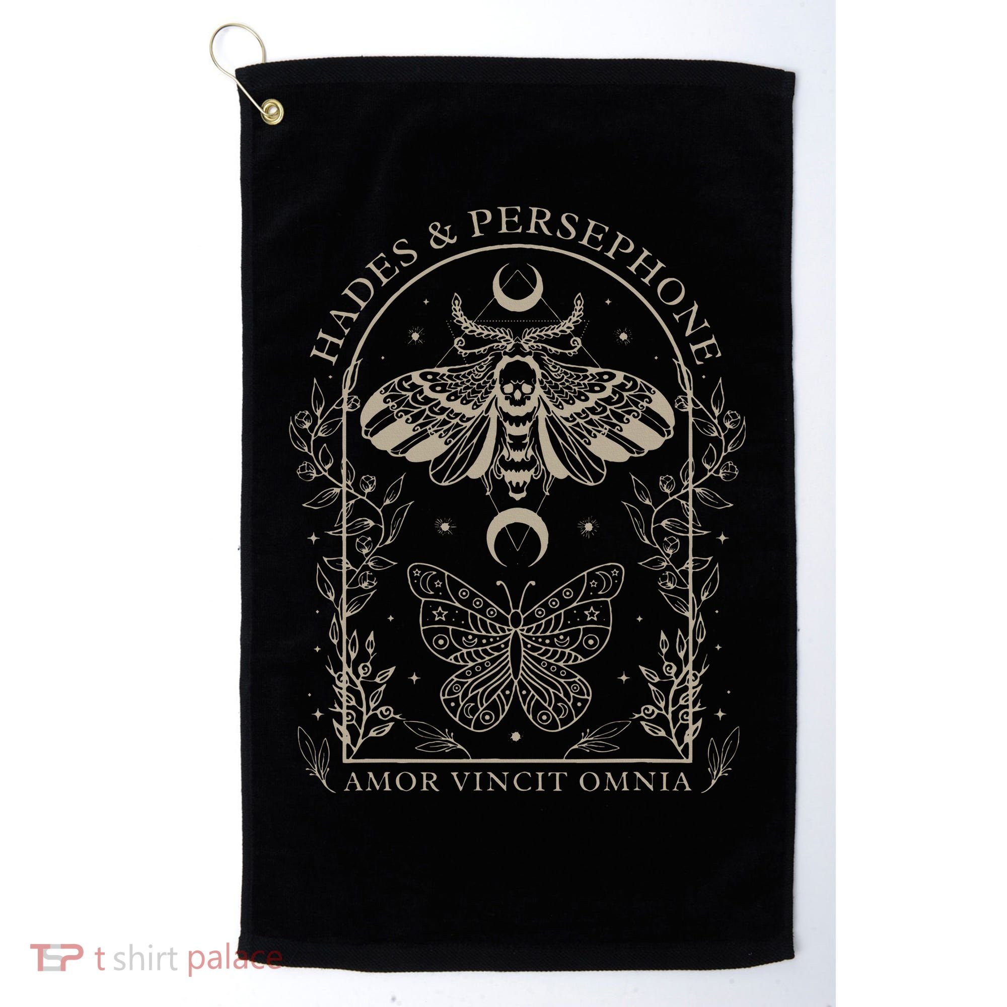 Hades And Persephone Moth And Butterfly Mythology Golf Towel