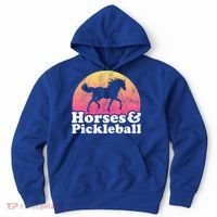 Horse And Pickleball Or Girls Horses Meaningful Gift Hoodie thumb 0