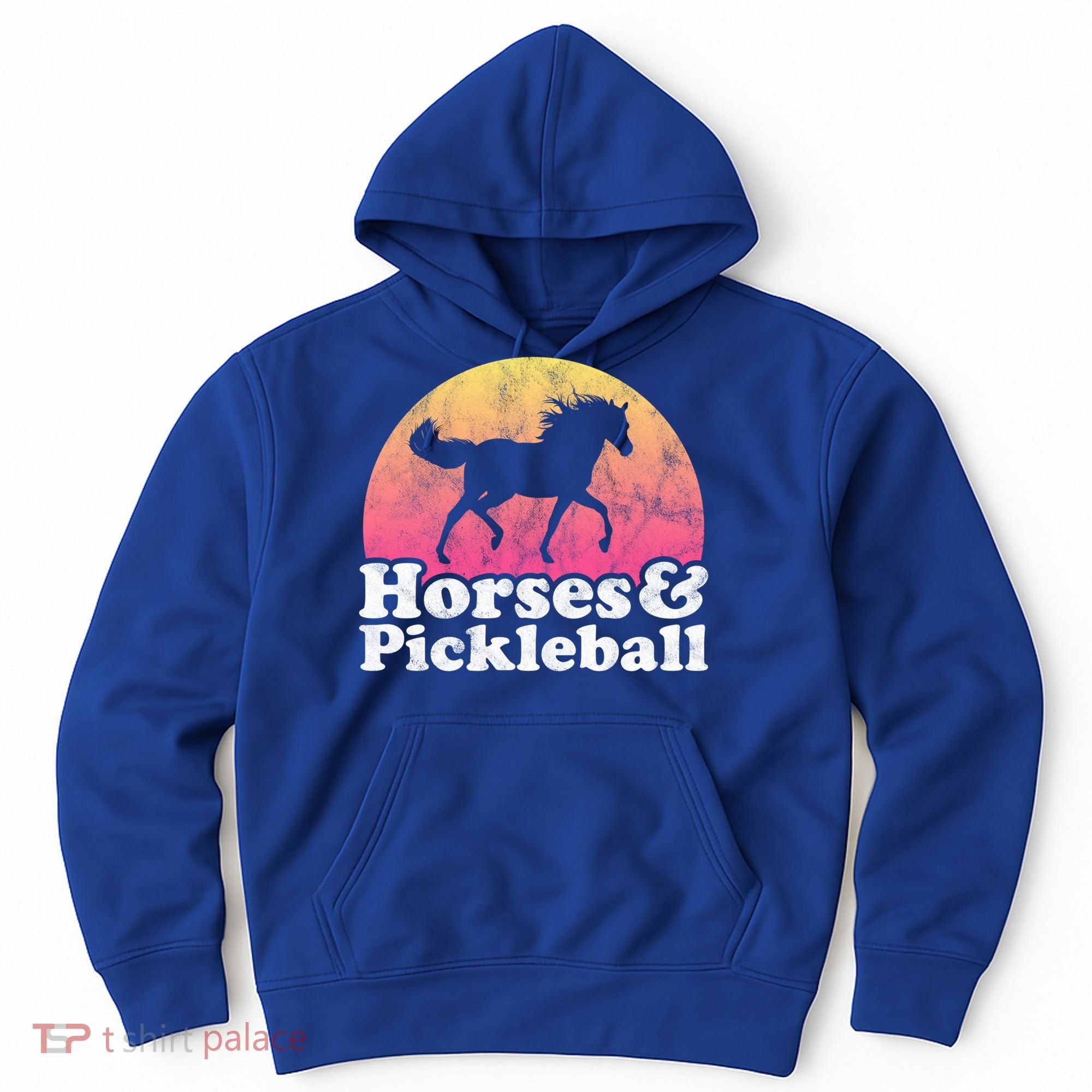 Horse And Pickleball Or Girls Horses Meaningful Gift Hoodie