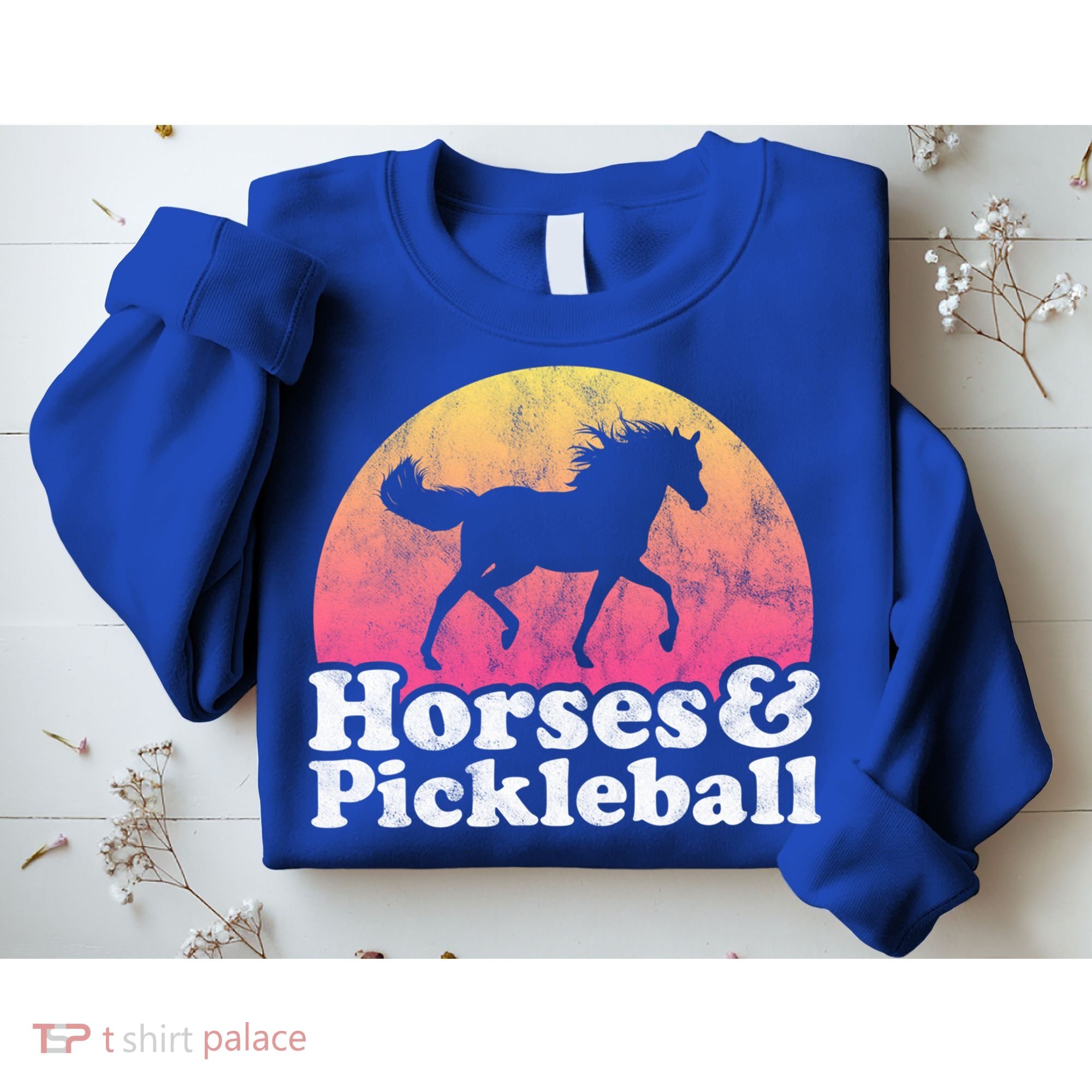 Horse And Pickleball Or Girls Horses Meaningful Gift Sweatshirt