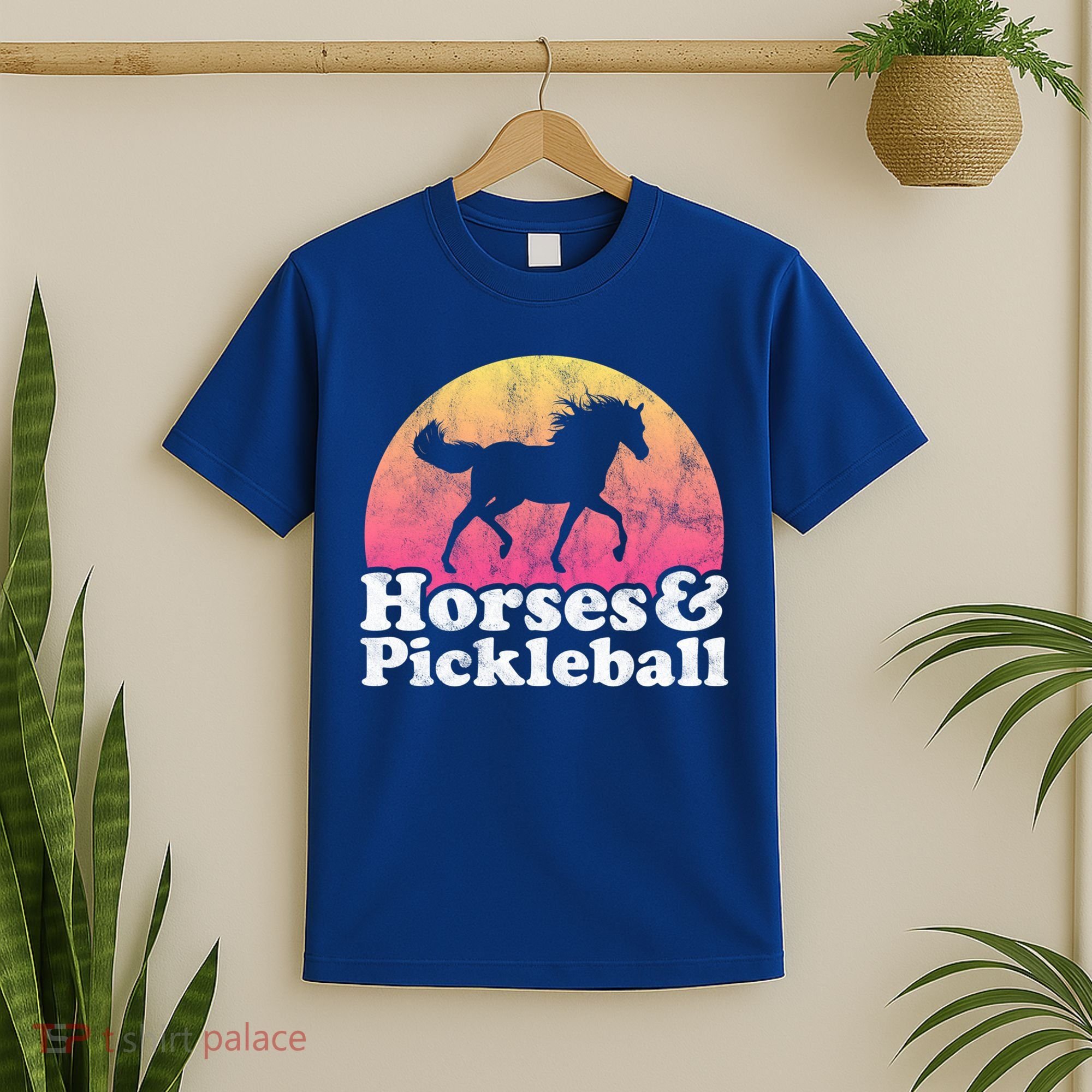 Horse And Pickleball Or Girls Horses Meaningful Gift T-Shirt