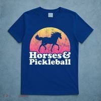 Horse And Pickleball Or Girls Horses Meaningful Gift T-Shirt thumb 5
