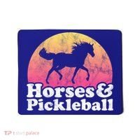 Horse And Pickleball Or Girls Horses Meaningful Gift Mousepad thumb 0