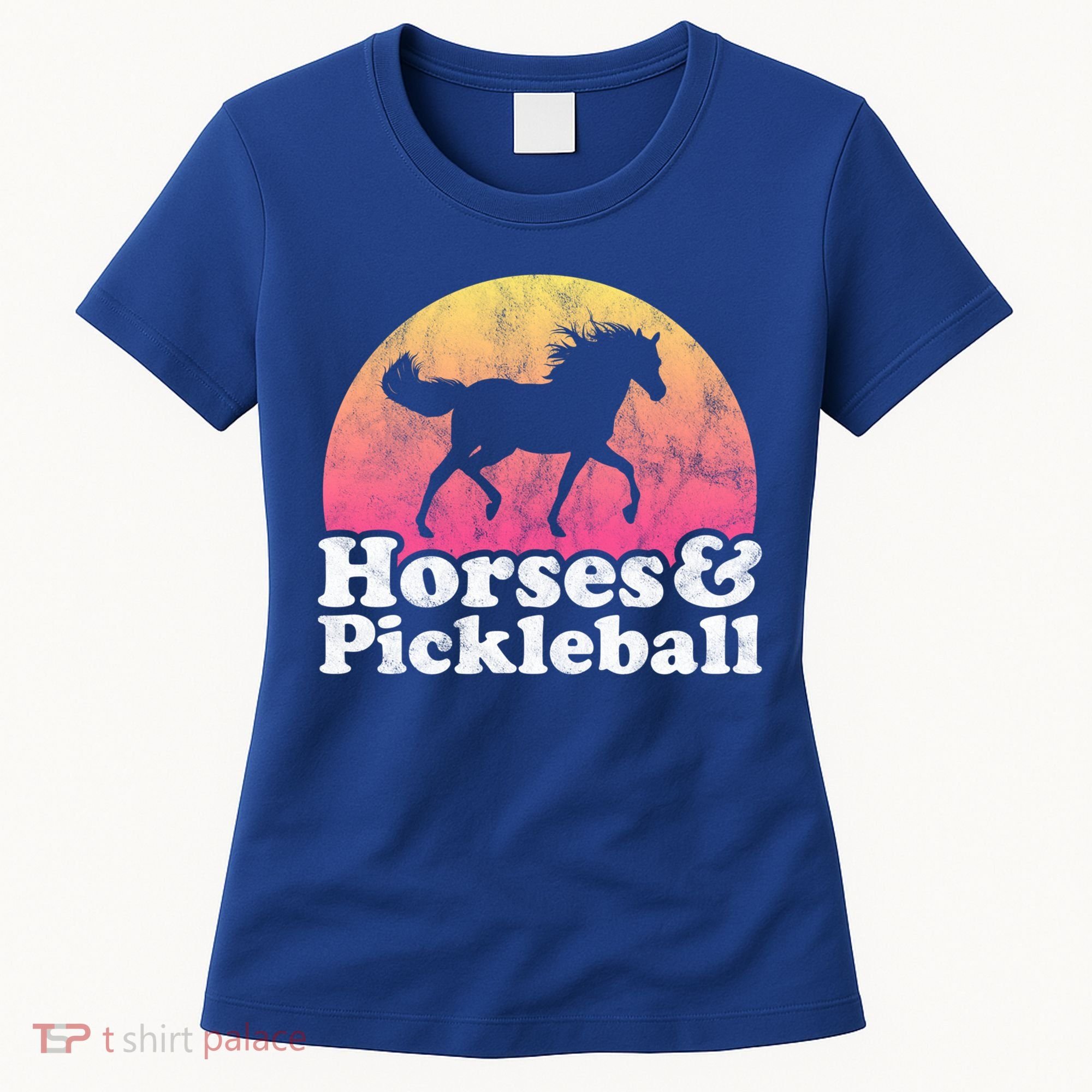 Horse And Pickleball Or Girls Horses Meaningful Gift Women's T-Shirt