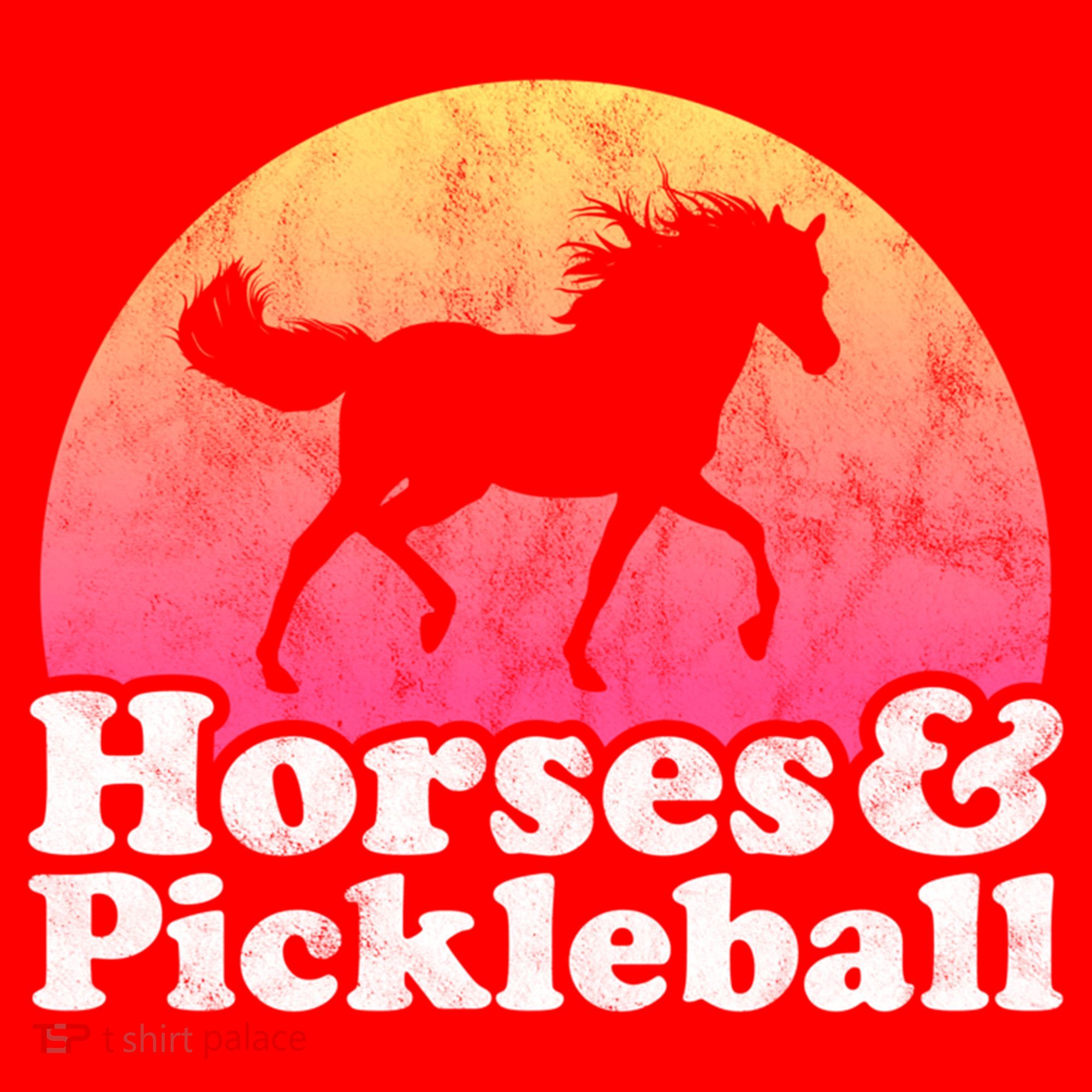 Horse And Pickleball Or Girls Horses Meaningful Gift Santa Hat