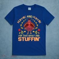 Huffin And Puffin For Stuffin Turkey Trot Squad Thanksgiving Gift T-Shirt thumb 5