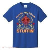 Huffin And Puffin For Stuffin Turkey Trot Squad Thanksgiving Gift Kids T-Shirt thumb 0