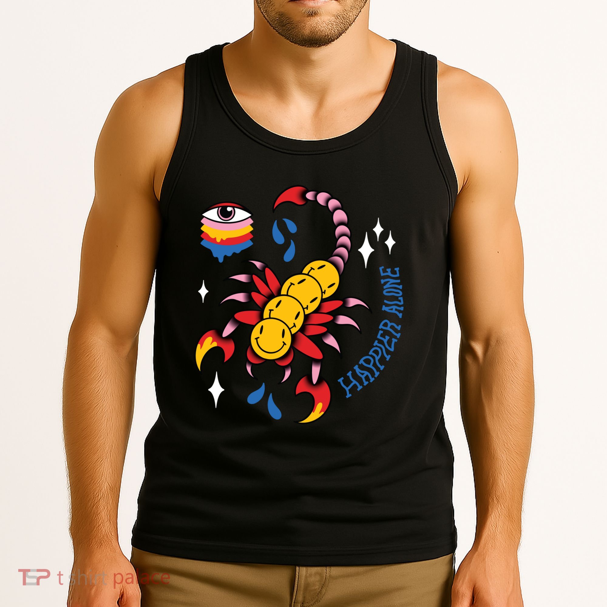 Happier Alone Centipede Tank Top