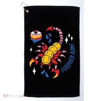 Happier Alone Centipede Golf Towel thumb 0