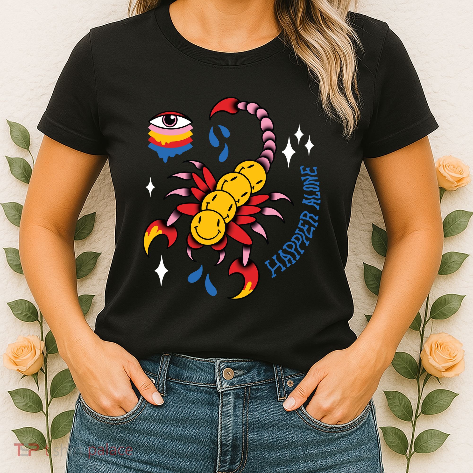 Happier Alone Centipede Women's T-Shirt