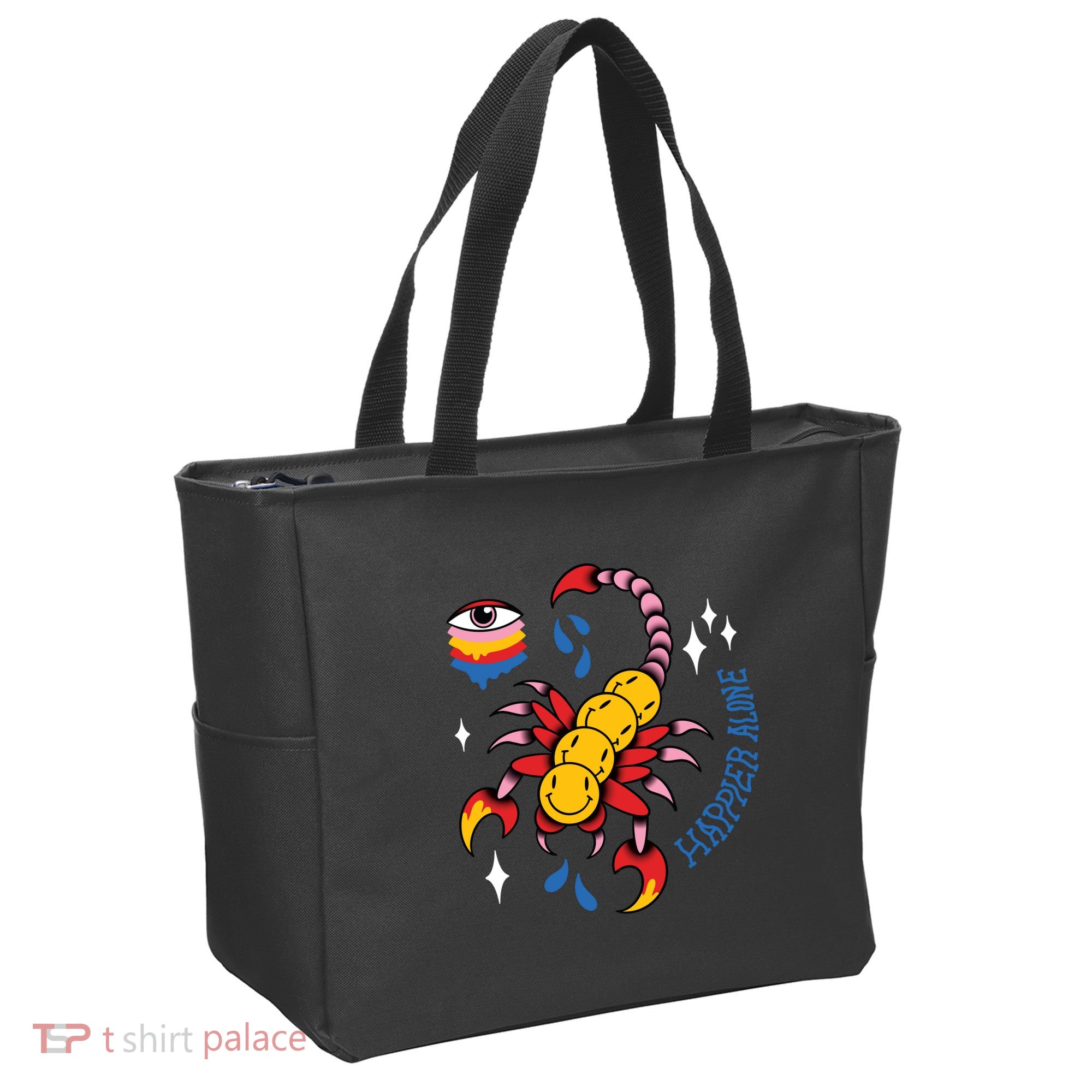 Happier Alone Centipede Tote Bag