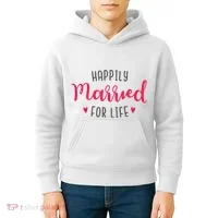 Happily Married For Life Kids Hoodie thumb 4