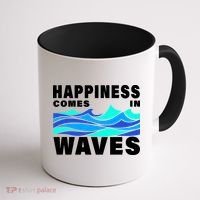 Happiness Comes In Waves Coffee Mug thumb 1