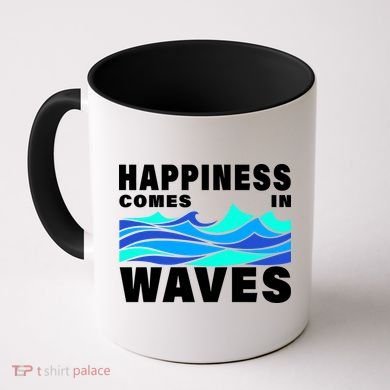 Happiness Comes In Waves Coffee Mug
