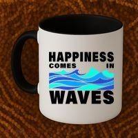 Happiness Comes In Waves Coffee Mug thumb 2