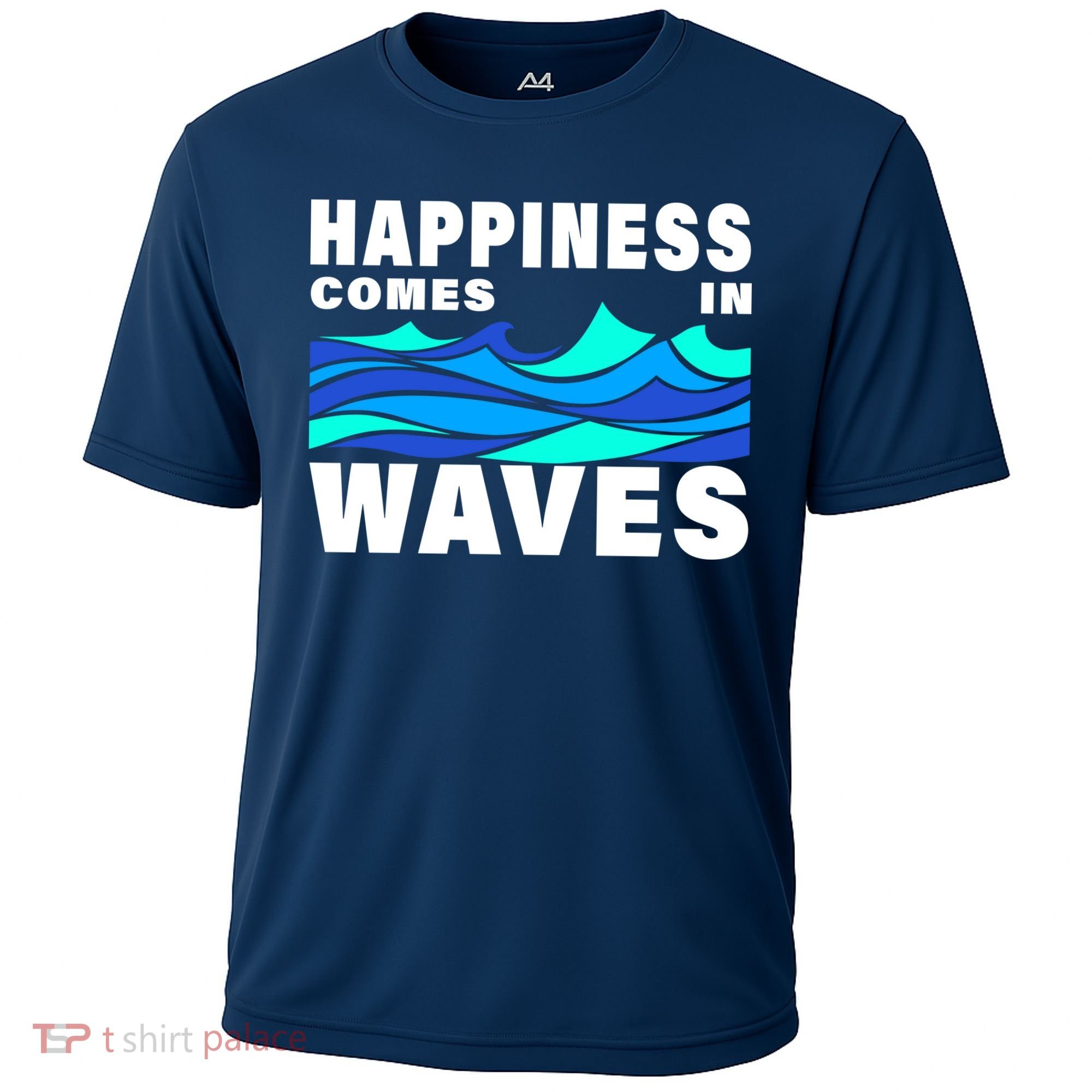 Happiness Comes In Waves Cooling Performance Crew T-Shirt