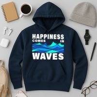 Happiness Comes In Waves Hoodie thumb 3