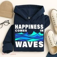 Happiness Comes In Waves Hoodie thumb 4