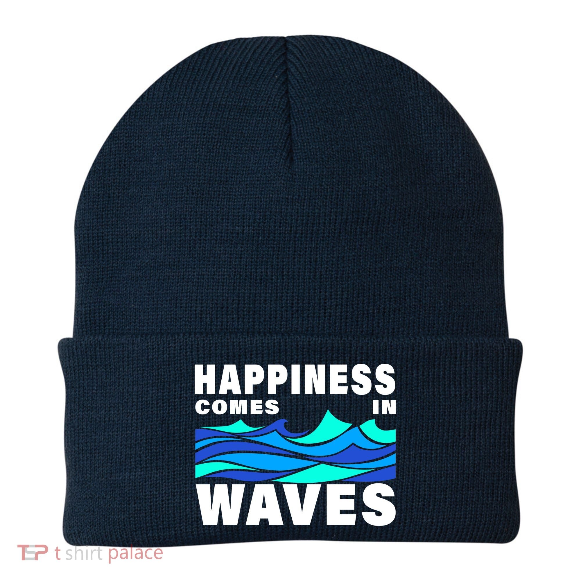 Happiness Comes In Waves Beanie