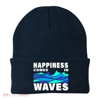 Happiness Comes In Waves Beanie