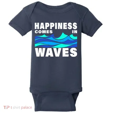 Happiness Comes In Waves Baby Bodysuit